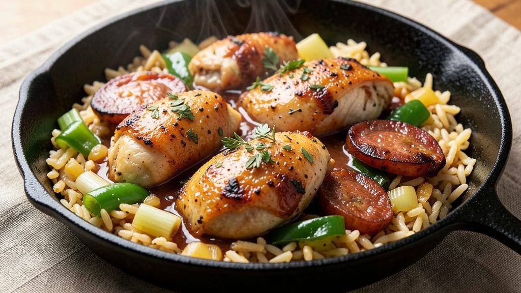 Baked Jambalaya Recipe: Smoky Rice and Sausage Harmony in One Pan