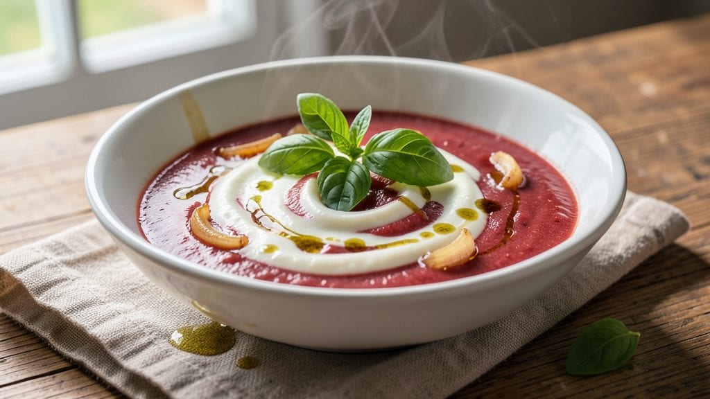 Campbell's Slow Kettle Tomato and Sweet Basil Bisque Recipe: Silky-Smooth Tomato Cream With Fresh Herb Brightness