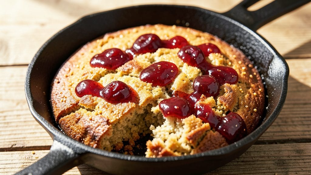 Cherry Jam Cornbread: Sweet Tart Burst With Every Crumb